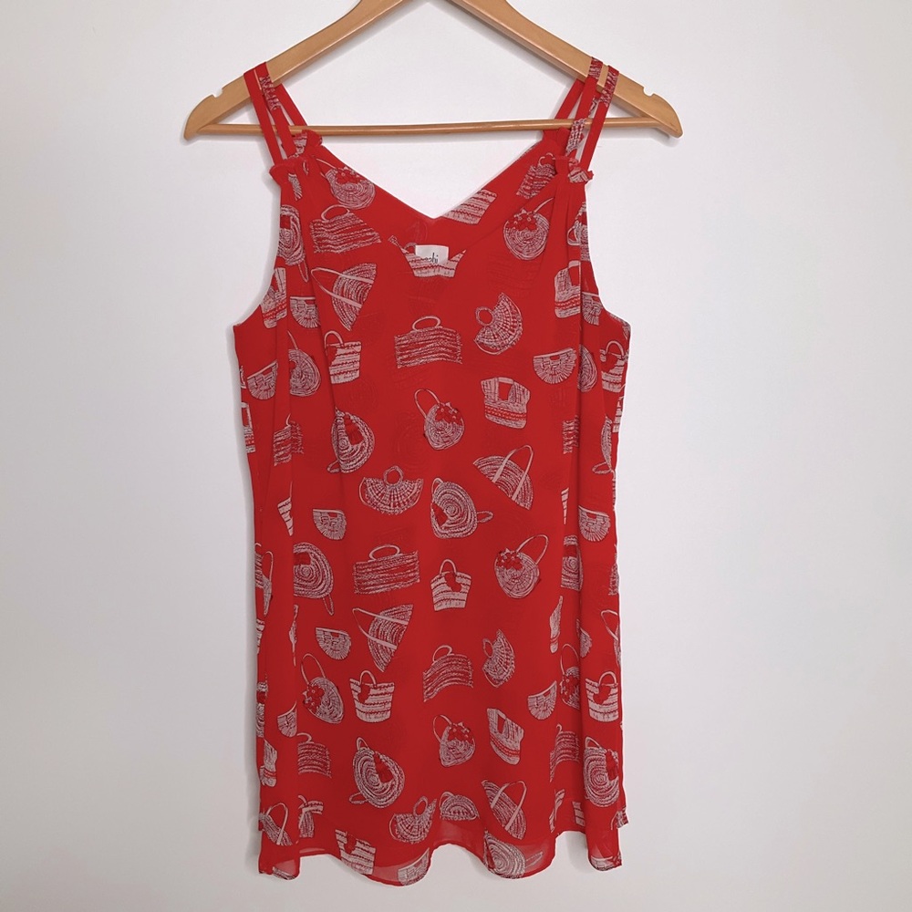 CAbi Women’s Nantucket Cami Novelty Print Lightweight Girlhoodcore Tank Top SZ S